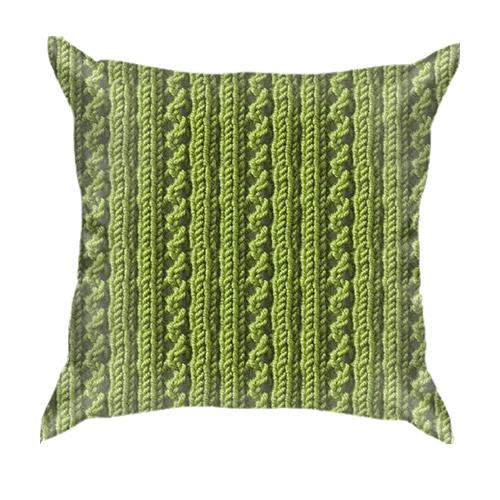 3D подушка із зеленою ниткою