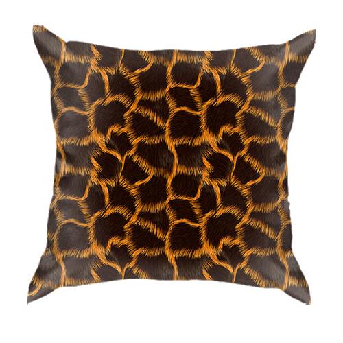 3D подушка с тёмной леопардовой шкурой