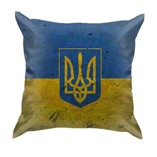 3D подушка с флагом и гербом Украины