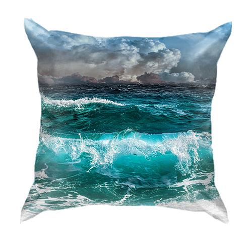 3D подушка с волной на побережье