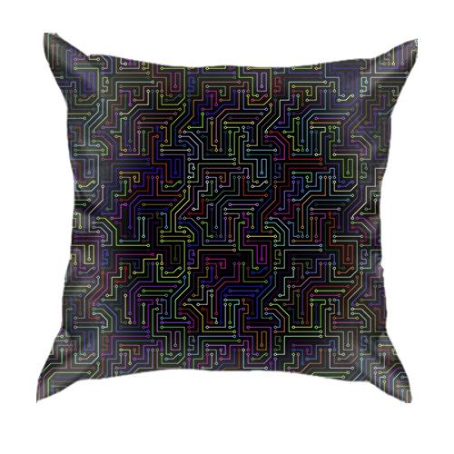 3D подушка с разноцветной схемой