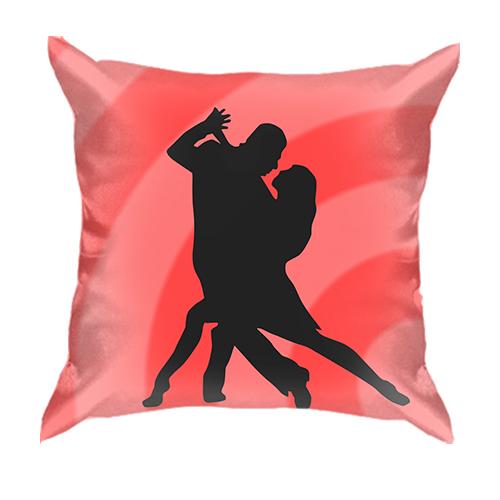3D подушка с черной танцующей парой