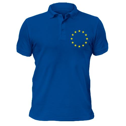 Футболка поло з символікою Євро Союзу