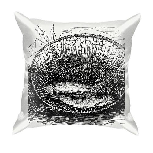 3D подушка с рыбами в сетках (2)