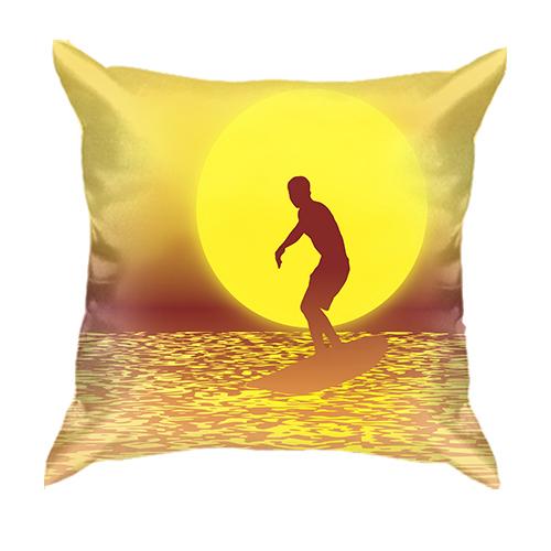 3D подушка с солнечным серфером