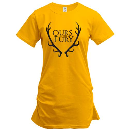 Подовжена футболка Ours Is the Fury (з гербом Баратеонів)