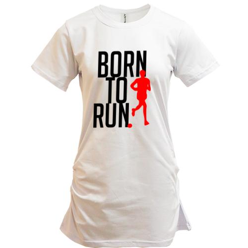 Подовжена футболка Born to run