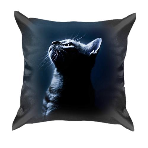 3D подушка с котом в свете