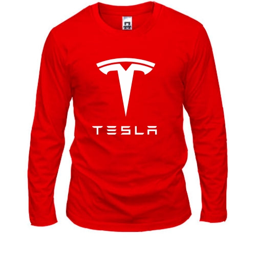Лонгслів з лого Tesla