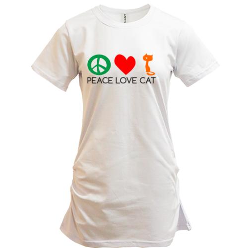 Туника peace love cats