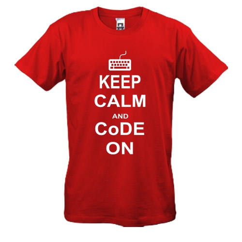 Футболки Keep calm and code on