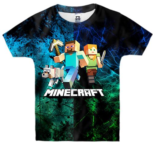 Детская 3D футболка Minecraft (Майнкрафт)