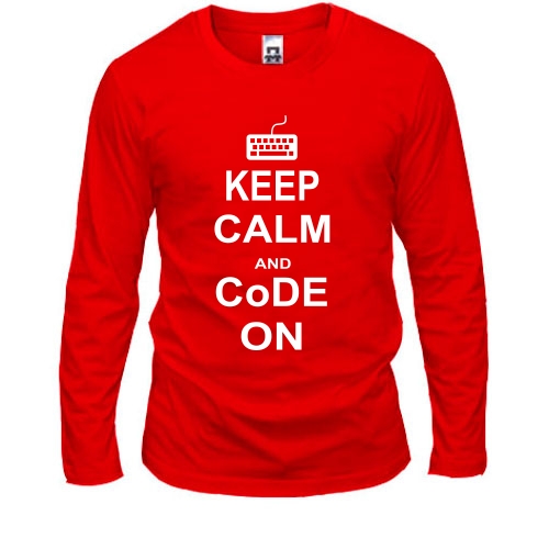 Лонгслив Keep calm and code on