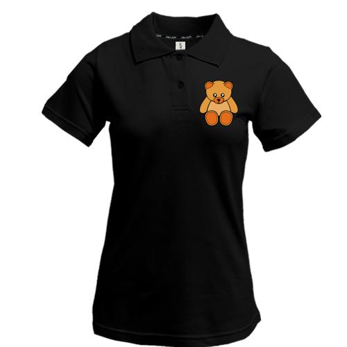 Жіноча футболка-поло з плюшевим ведмедем