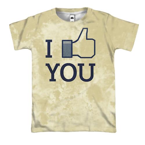3D футболка I Like You