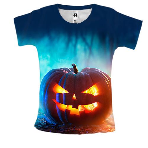 Женская 3D футболка Тыква Halloween