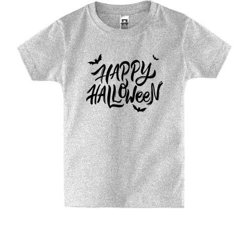 Дитяча футболка Happy Halloween (з кажанами)