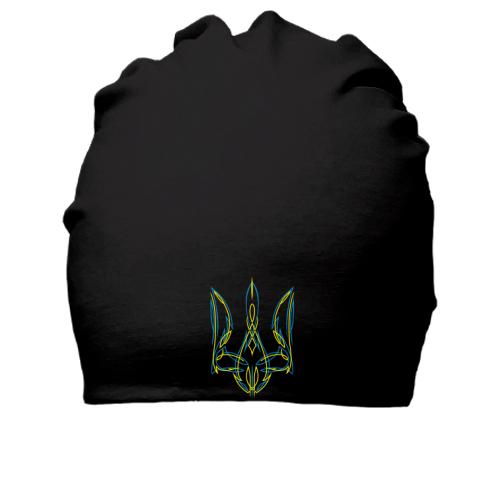 Бавовняна шапка з мальованим гербом України