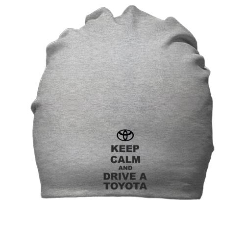 Бавовняна шапка Keep calm and drive a Toyota