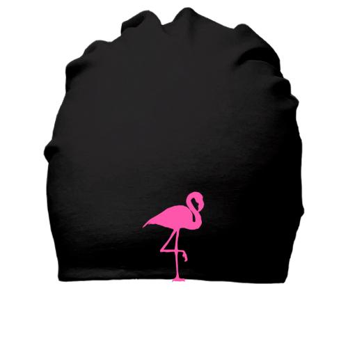 Хлопковая шапка с розовым фламинго