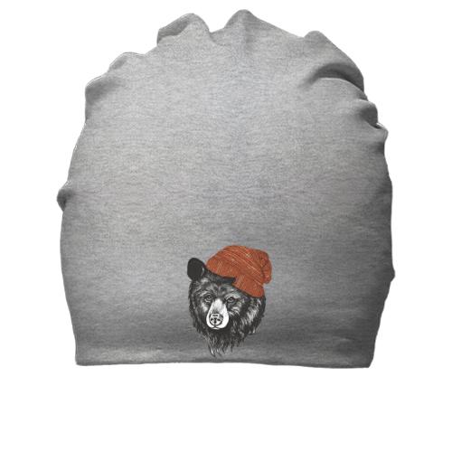 Хлопковая шапка с медведем в шапке