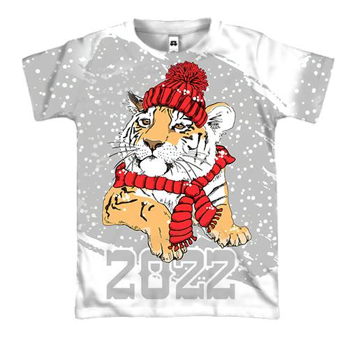 3D футболка Тигр а шарфі 2022