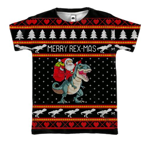 3D футболка «Merry Rex-mas»