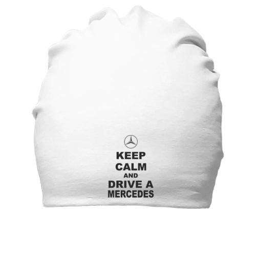 Хлопковая шапка Keep calm and drive a Mercedes