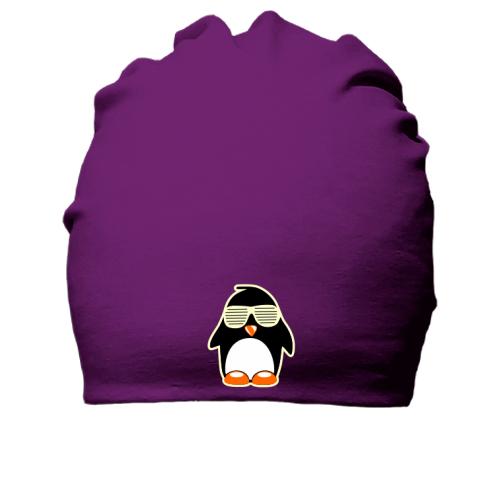 Хлопковая шапка Пингвин в очках-жалюзи