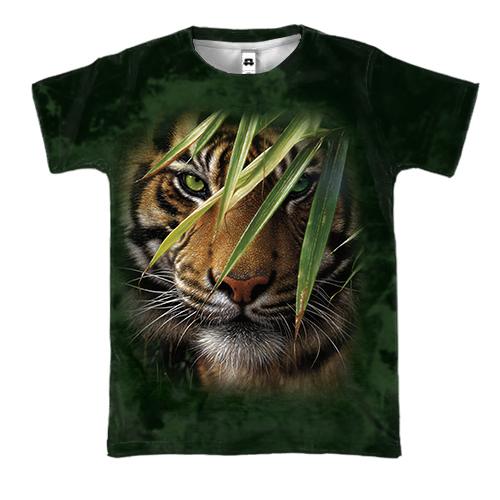 3D футболка Тигр в зелени
