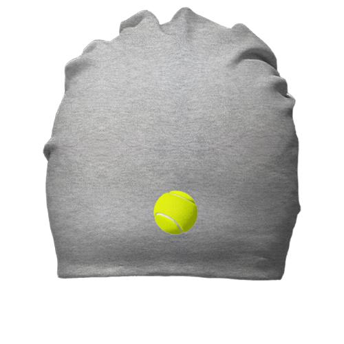 Хлопковая шапка с  зеленым теннисным мячом