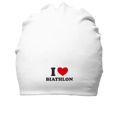 Бавовняна шапка Я люблю Біатлон - I love Biathlon