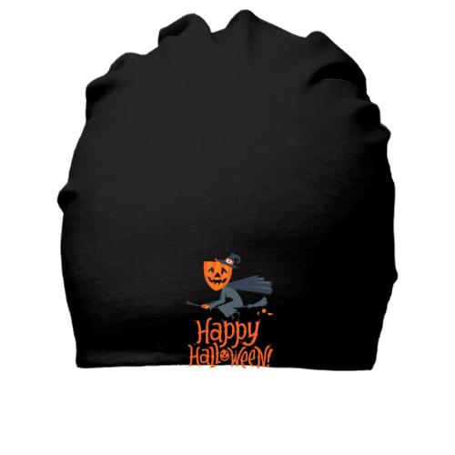 Хлопковая шапка Halloween с ведьмой на метле