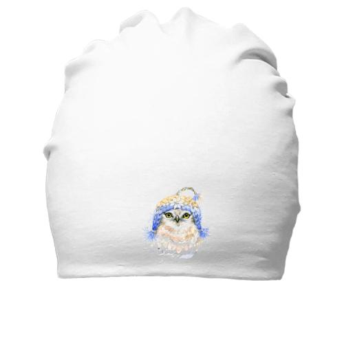 Хлопковая шапка с совой в вязаной шапке