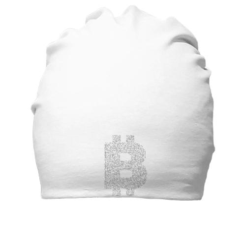 Бавовняна шапка з цифровим логотипом біткоіну