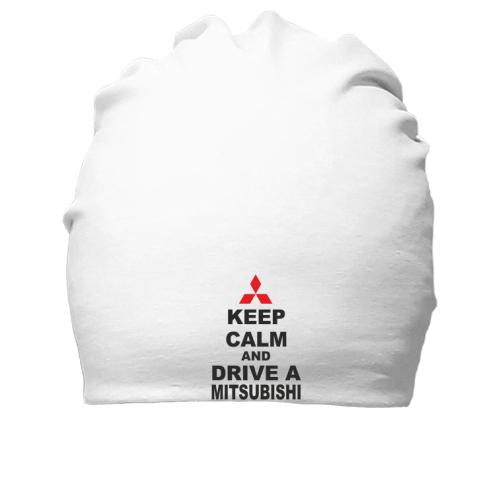 Бавовняна шапка Keep calm and drive a Mitsubishi