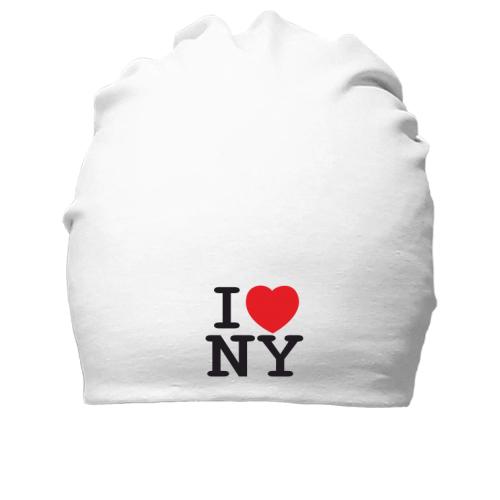 Хлопковая шапка I love NY