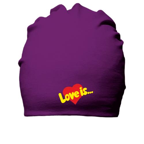 Хлопковая шапка love is (3)