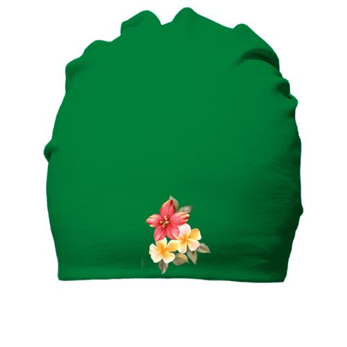 Бавовняна шапка з квітами (арт) 2