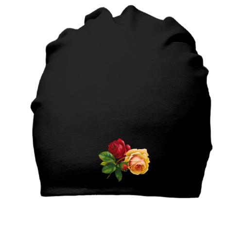 Хлопковая шапка с розами (3)