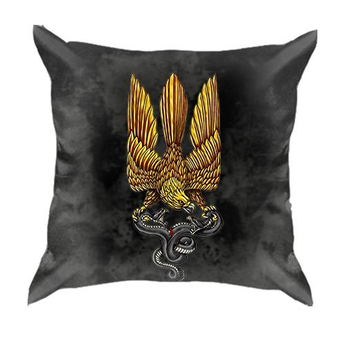 3D подушка с птицей гербом Украины (2)