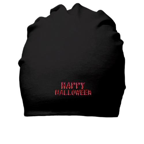 Хлопковая шапка с кровавой надписью Happy Halloween