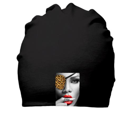 Хлопковая шапка Девушка с повязкой леопарда