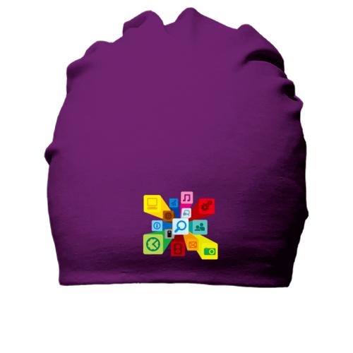 Хлопковая шапка с иконками приложений