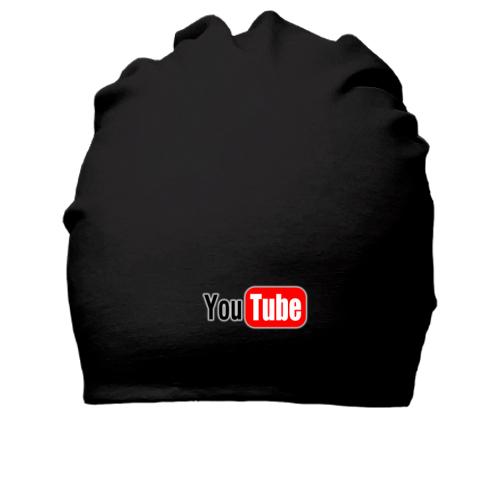 Хлопковая шапка с логотипом You tube (без градиента)