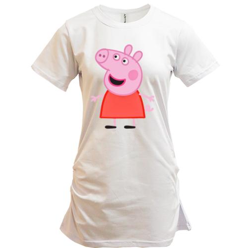 Подовжена футболка зі свинкою Пеппою