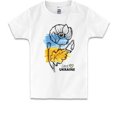 Дитяча футболка Love Ukraine (Квітка)