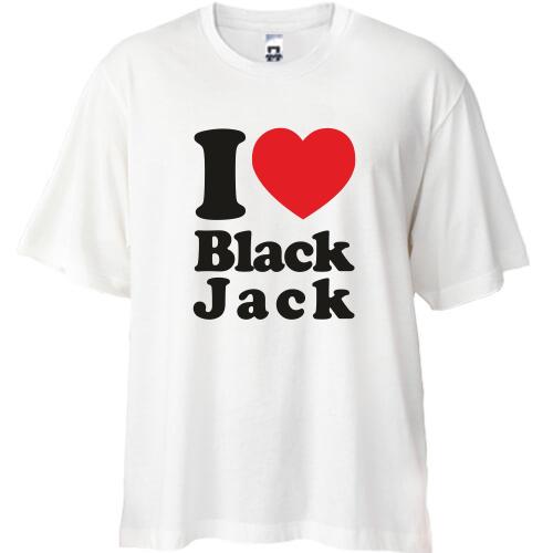 Футболка Oversize I love Black Jack