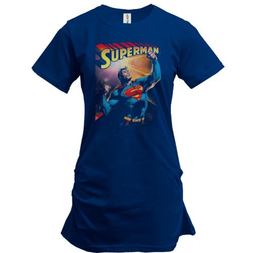 Подовжена футболка з Суперменом 