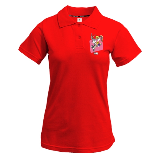 Жіноча футболка-поло «Багз Банні та Лола»